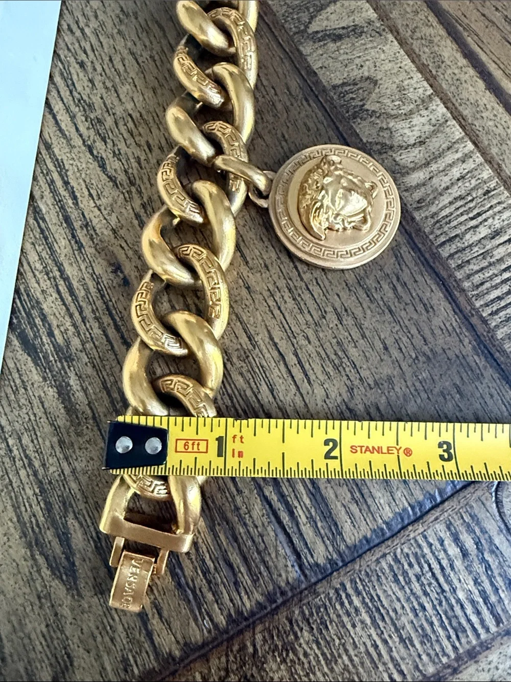 Versace Gold-Tone Medusa Charm Link Bracelet